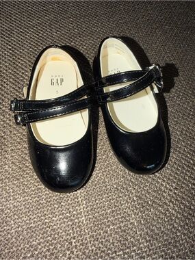 Toddler Black Patent leather Double-Strap Mary Jane Kids Shoes